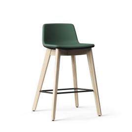 Narbutas TWIST&SIT - High Chair, For 35,4 in. Desks,  Color Green, Solid Ash Wood With Painted Metal Footring And Glides | Offices & Boardrooms