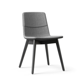 Narbutas TWIST&SIT - Conference Chair, Color Grey, Solid Ash Wood On Hard Plastic Glides | Conference Areas