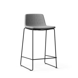 Narbutas TWIST&SIT - High Chair, For 35,4 in Desks Color Grey, Powder-Coated Wire Steel Frame On Hard Plastic Glides | Executive Offices