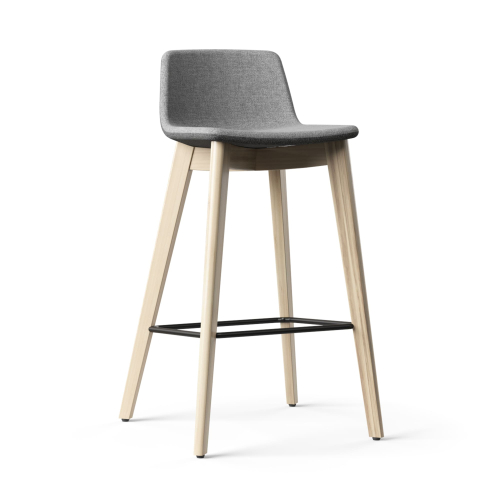 Narbutas TWIST&SIT - High Chair, For 41,3 in Desks Color Grey, Solid Ash Wood With painted Metal Footring And Glides | Office Reception & Meetings