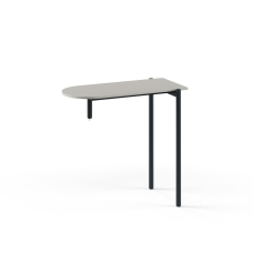 Narbutas ZEDO - High return table connectable to the desk leg, Color Grey Black Metal Legs | Easy Assembly