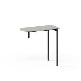 Narbutas ZEDO - High return table connectable to the desk leg, Color Grey Black Metal Legs | Home Office Environments