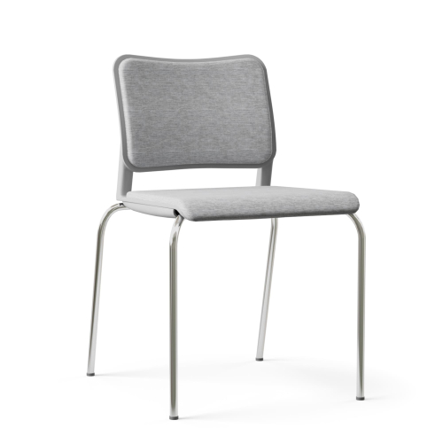 Narbutas WAIT - Conference Chair, Upholstered Seat And Backrest, Chrome Plated Four-leg Steel Frame | Corporate Spaces