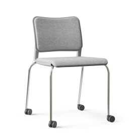 Narbutas WAIT - Conference Chair, Upholstered Seat And Backrest, Chrome Plated Four-leg Steel Frame With Castors | Conference Areas