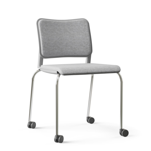 Narbutas WAIT - Conference Chair, Upholstered Seat And Backrest, Chrome Plated Four-leg Steel Frame With Castors | Conference Areas