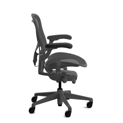 Herman Miller Aeron - Office Chair, Size B, Color Graphite with Graphite Polymer Base | Home & Office-2