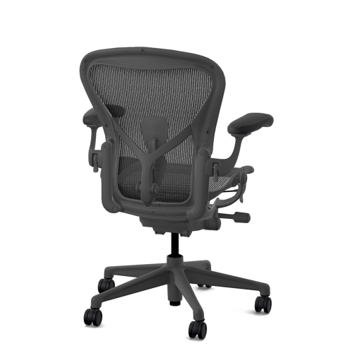 Herman Miller Aeron - Office Chair, Size B, Color Graphite with Graphite Polymer Base | Home & Office-3