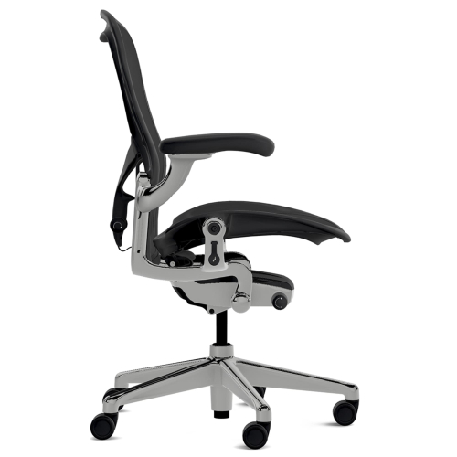 Herman Miller Aeron - Office Chair, Size C, Color Graphite with Aluminum Polished Steel Base With Headrest | Desk Work-2