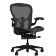 Herman Miller Aeron - Office Chair, Size C, Color Onyx with Onyx Steel Base With Headrest | Offices-1