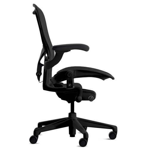 Herman Miller Aeron - Office Chair, Size C, Color Onyx with Onyx Steel Base With Headrest | Offices-2