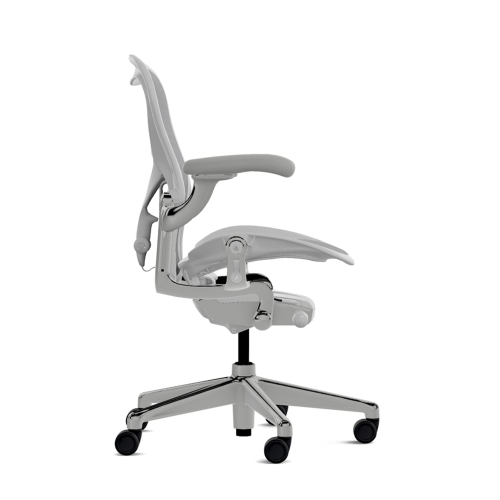 Herman Miller Aeron - Office Chair, Size C, Color Mineral with Satin aluminium Metal Base With Headrest | Workspaces-2