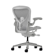 Herman Miller Aeron - Office Chair, Size C, Color Mineral with Satin aluminium Metal Base With Headrest | Workspaces-3