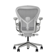 Herman Miller Aeron - Office Chair, Size C, Color Mineral with Satin aluminium Metal Base With Headrest | Workspaces-4