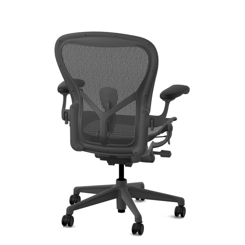 Herman Miller Aeron - Office Chair, Size C, Color Graphite with Graphite Polymer Base| Workspaces-3