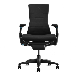 Herman Miller Embody Gaming Chair - Gaming Chair, Color Black with Black Aluminum Base With Headrest | Streamers & Gamers