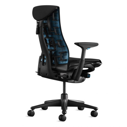 Herman Miller Embody Gaming Chair - Gaming Chair, Color Black with Black Aluminum Base With Headrest | Streamers & Gamers-1