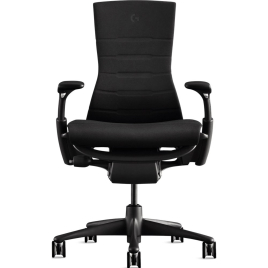 Herman Miller Embody Gaming Chair - Gaming Chair, Color Black with Black Aluminum Base With Headrest | Streamers & Gamers