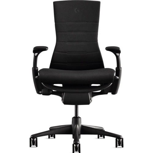 Herman Miller Embody Gaming Chair - Gaming Chair, Color Black with Black Aluminum Base With Headrest | Streamers & Gamers