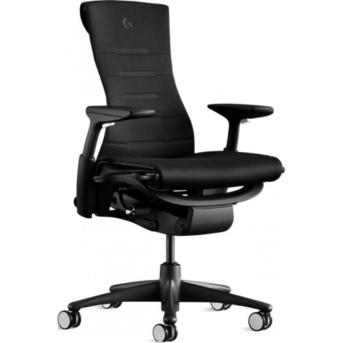 Herman Miller Embody Gaming Chair - Gaming Chair, Color Black with Black Aluminum Base With Headrest | Streamers & Gamers-1