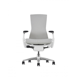 Herman Miller Embody - Office Chair, Color Grey with Grey Aluminum Base With Headrest | Corporate Use