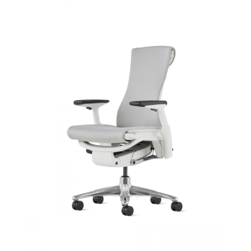 Herman Miller Embody - Office Chair, Color Grey with Grey Aluminum Base With Headrest | Corporate Use-1
