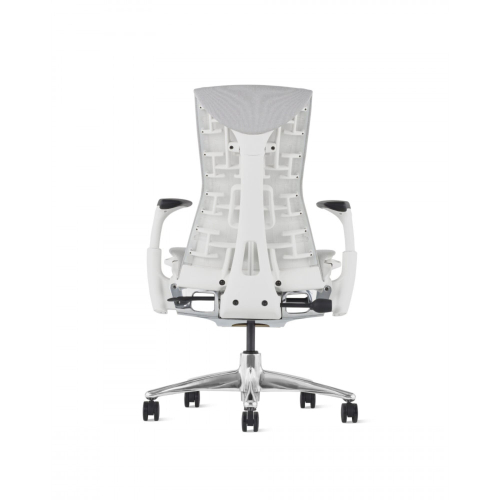 Herman Miller Embody - Office Chair, Color Grey with Grey Aluminum Base With Headrest | Corporate Use-3