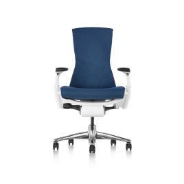 Herman Miller Embody - Office Chair,Color Blue  with Grey Aluminum Base With Headrest | Corporate Use