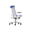 Herman Miller Embody - Office Chair,Color Blue with Grey Aluminum Base With Headrest | Corporate Use-4