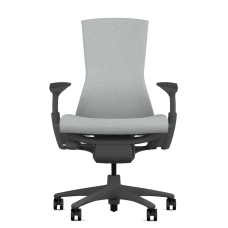 Herman Miller Embody - Office Chair, Color Grey with Black Aluminum Base With Headrest | Corporate Use