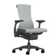 Herman Miller Embody - Office Chair, Color Grey with Black Aluminum Base With Headrest | Corporate Use-1