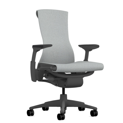Herman Miller Embody - Office Chair, Color Grey with Black Aluminum Base With Headrest | Corporate Use-1