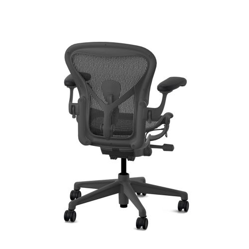 Herman Miller Aeron - Office Chair, Size A, Color Graphite with Graphite Polymer Base | Offices-3