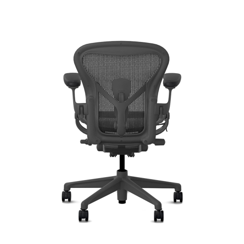Herman Miller Aeron - Office Chair, Size A, Color Graphite with Graphite Polymer Base | Offices-4