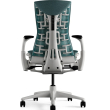 Herman Miller Embody Gaming Chair - Gaming Chair, Color Green with White Aluminum Base With Headrest | Corporate Use-2