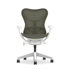 Herman Miller Mirra 2 - Office Chair, Color Green with White Aluminum Base | Workstations