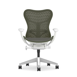 Herman Miller Mirra 2 - Office Chair, Color Green with White Aluminum Base | Workstations