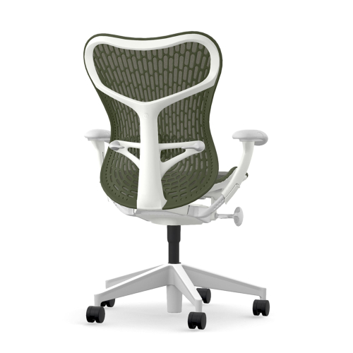 Herman Miller Mirra 2 - Office Chair, Color Green with White Aluminum Base | Workstations-3