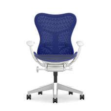 Herman Miller Mirra 2 - Office Chair, Color Blue with White Aluminum Base | Desk Work