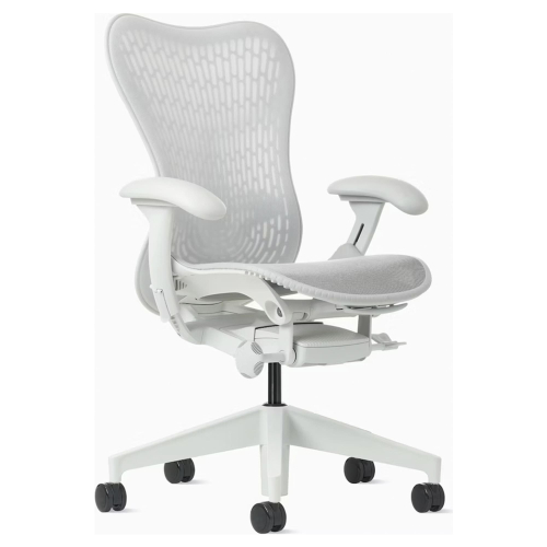 Herman Miller Mirra 2 - Office Chair, Color White with White Aluminum Base | Offices-1