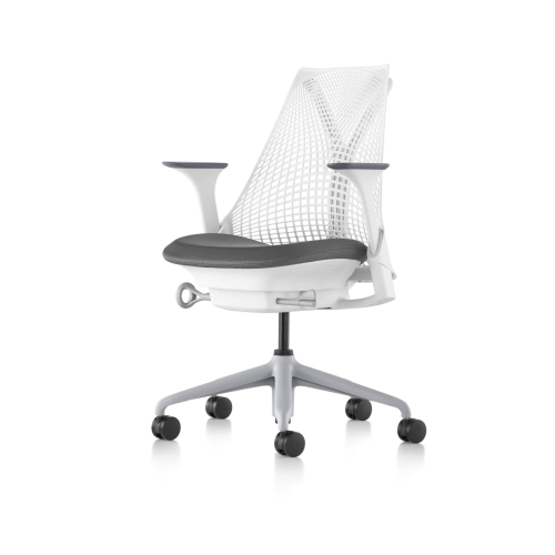 Herman Miller Sayl - Office Chair, Color Gray With White Aluminum Base | Workspaces-1
