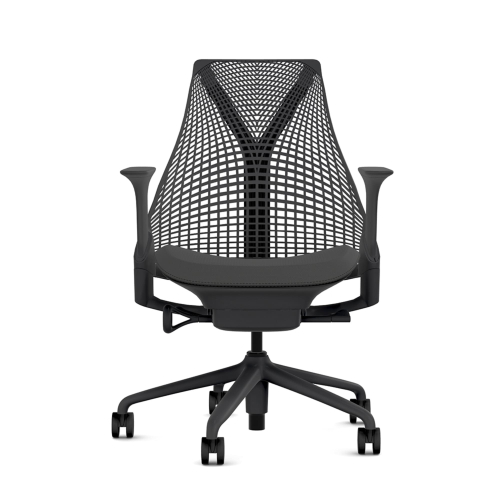 Herman Miller Sayl - Office Chair, Color Black With Black Aluminum Base | Workspaces