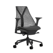 Herman Miller Sayl - Office Chair, Color Black With Black Aluminum Base | Workspaces-1
