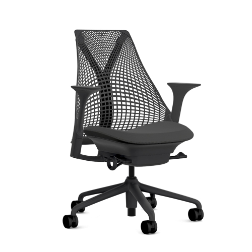 Herman Miller Sayl - Office Chair, Color Black With Black Aluminum Base | Workspaces-1
