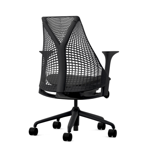 Herman Miller Sayl - Office Chair, Color Black With Black Aluminum Base | Workspaces-3