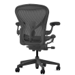 Herman Miller Aeron - Office Chair, Size B, Color Carbon with Carbon Metal Base | Workstations-3