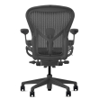 Herman Miller Aeron - Office Chair, Size B, Color Carbon with Carbon Metal Base | Workstations-4