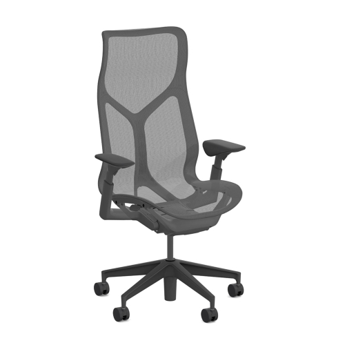 Herman Miller Cosm - Task Chair, High Back, Color Graphite with Graphite Aluminum Base | Multi-purpose Home & Office-1