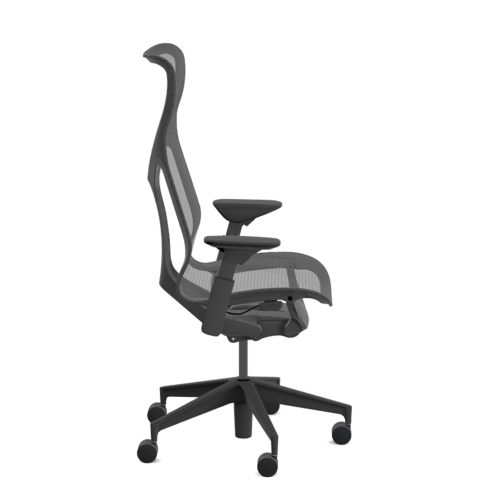 Herman Miller Cosm - Task Chair, High Back, Color Graphite with Graphite Aluminum Base | Multi-purpose Home & Office-2