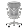 Herman Miller Aeron - Office Chair, Size B, Color Light grey - mineral, with mineral Polymer Base With Headrest | Offices-4
