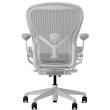 Herman Miller Aeron - Office Chair, Size C, Color Light grey - mineral, with mineral Polymer Base With Headrest | Work Environments-4
